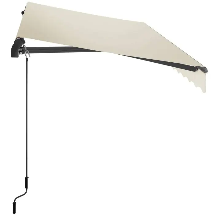 tectake Ornella Retractable Awning with Wall Bracket 300 x 250 cm Beige