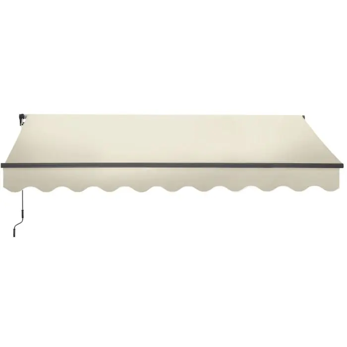 tectake Ornella Retractable Awning with Wall Bracket 300 x 250 cm Beige