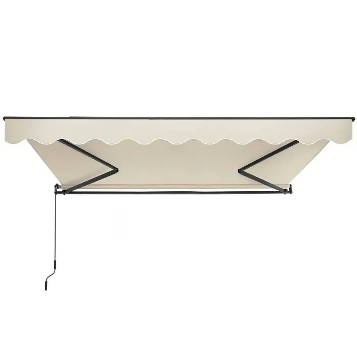 tectake Ornella Retractable Awning with Wall Bracket 300 x 250 cm Beige