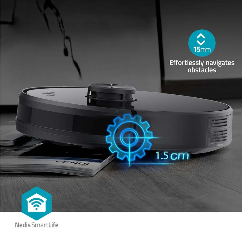 SmartLife Robotstofzuiger Navigatiemethode: Laser navigatie - Wi-Fi - Capaciteit opvangreservoir: 0.59l