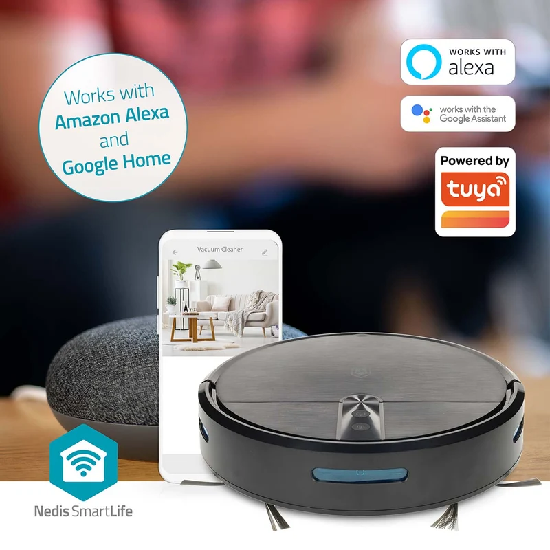 SmartLife Robotstofzuiger Navigatiemethode: Willekeurig - Wi-Fi - Capaciteit opvangreservoir: 0.6l