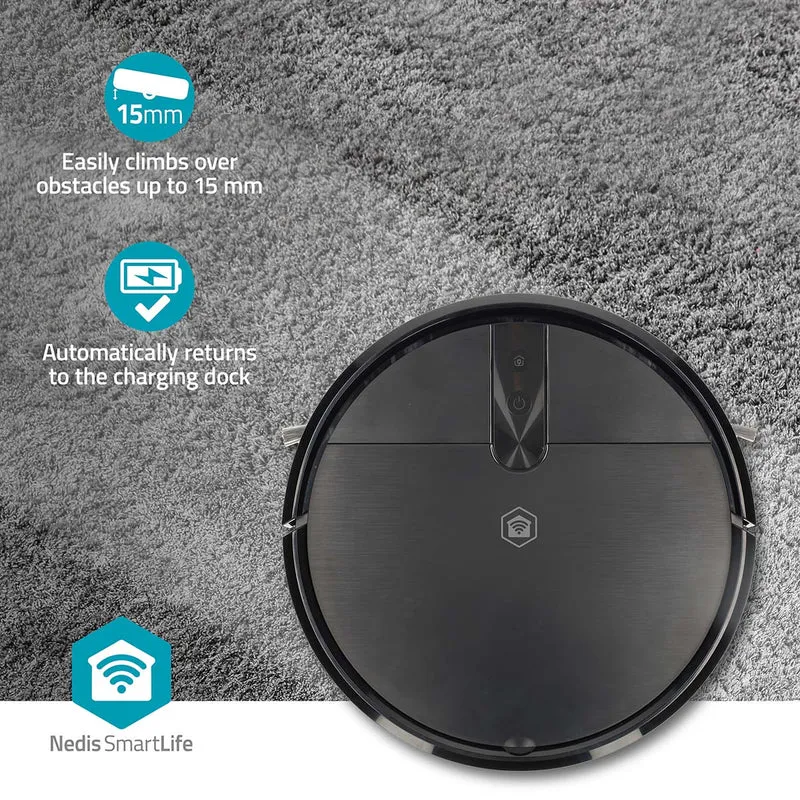 SmartLife Robotstofzuiger Navigatiemethode: Willekeurig - Wi-Fi - Capaciteit opvangreservoir: 0.6l