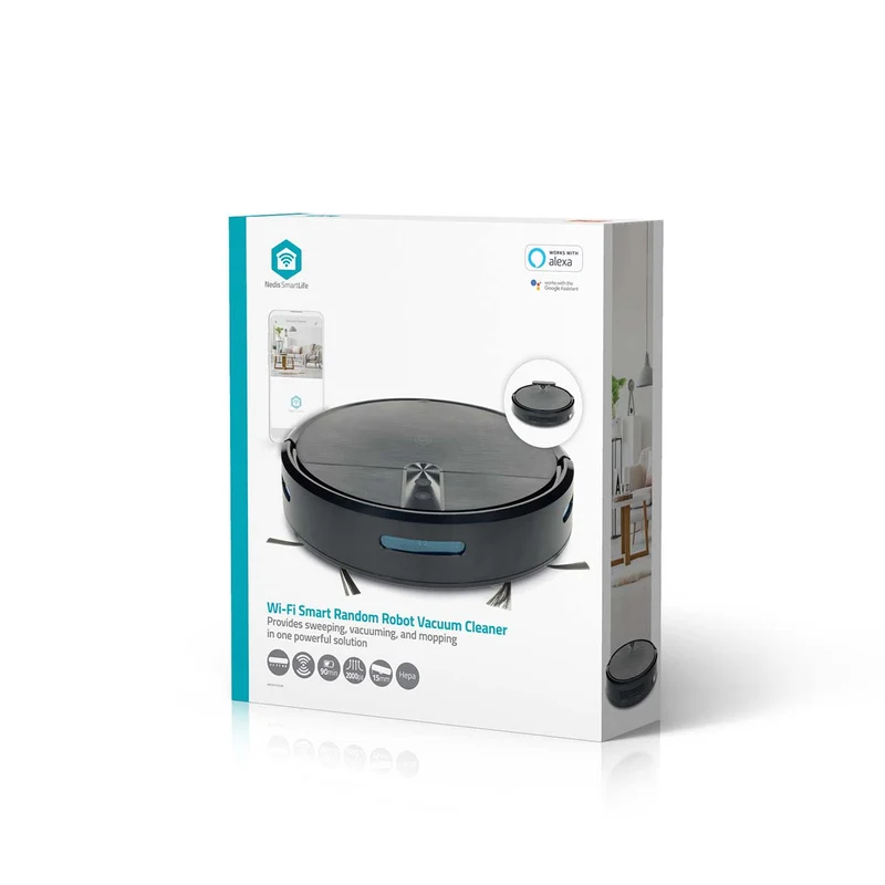 SmartLife Robotstofzuiger Navigatiemethode: Willekeurig - Wi-Fi - Capaciteit opvangreservoir: 0.6l