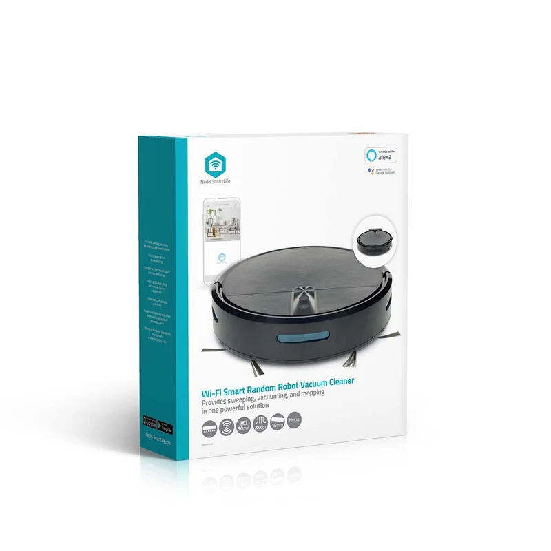 SmartLife Robotstofzuiger Navigatiemethode: Willekeurig - Wi-Fi - Capaciteit opvangreservoir: 0.6l