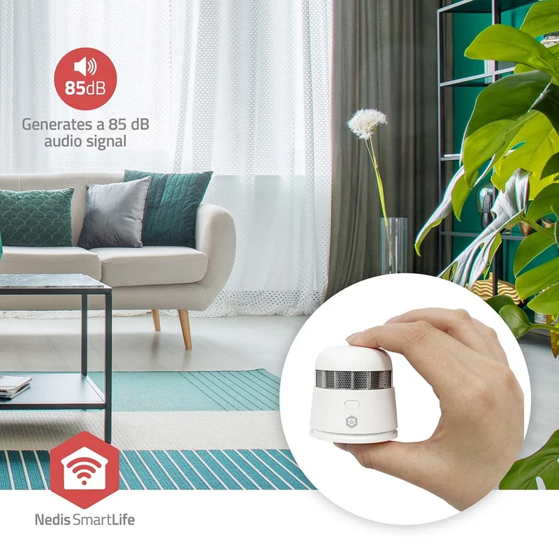 SmartLife Rookmelder Zigbee 3.0 - Batterij Gevoed - Levenscyclus sensor: 10 Jaar