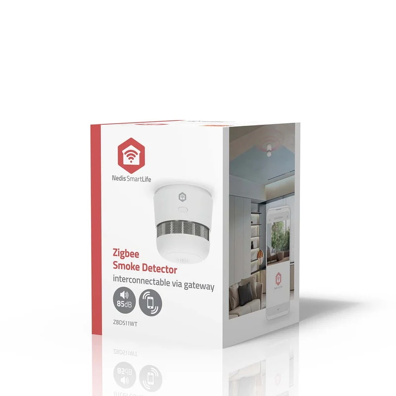 SmartLife Rookmelder Zigbee 3.0 - Batterij Gevoed - Levenscyclus sensor: 10 Jaar
