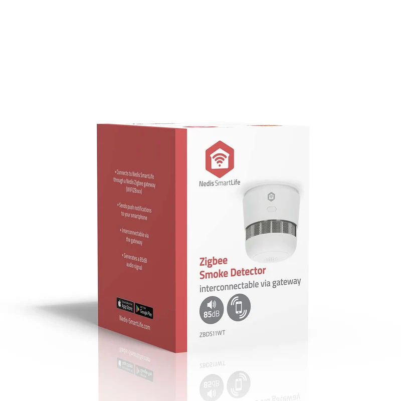 SmartLife Rookmelder Zigbee 3.0 - Batterij Gevoed - Levenscyclus sensor: 10 Jaar