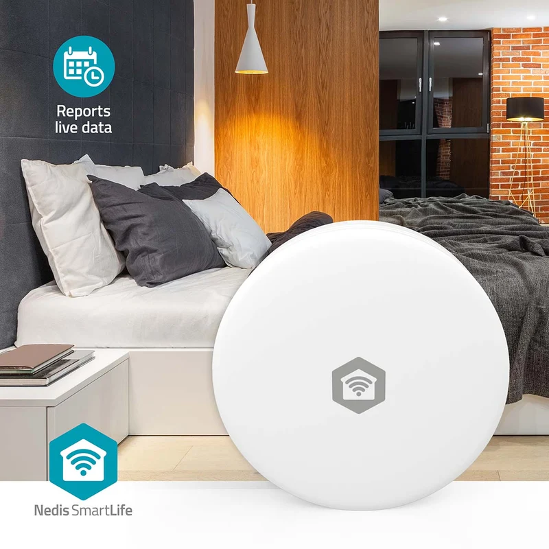 SmartLife Luchtkwaliteitsmonitor Wi-Fi - Koolstofdioxide (CO2) / Temperatuur / Vochtigheid - Android™ / IOS