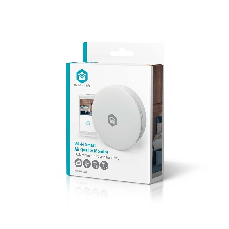 SmartLife Luchtkwaliteitsmonitor Wi-Fi - Koolstofdioxide (CO2) / Temperatuur / Vochtigheid - Android™ / IOS