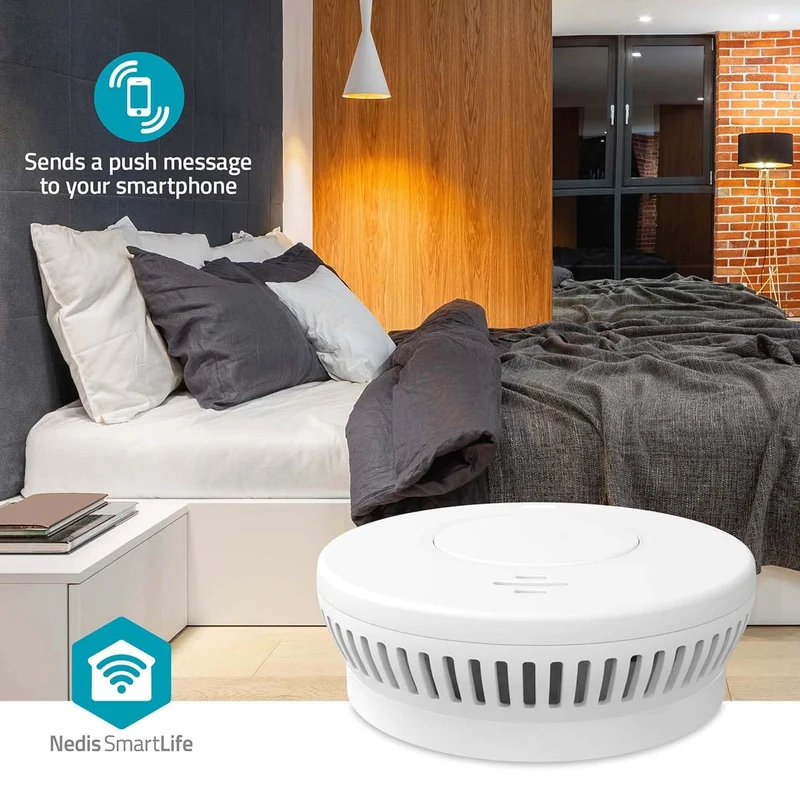SmartLife Rookmelder Wi-Fi - Batterij Gevoed - Levenscyclus sensor: 10 Jaar