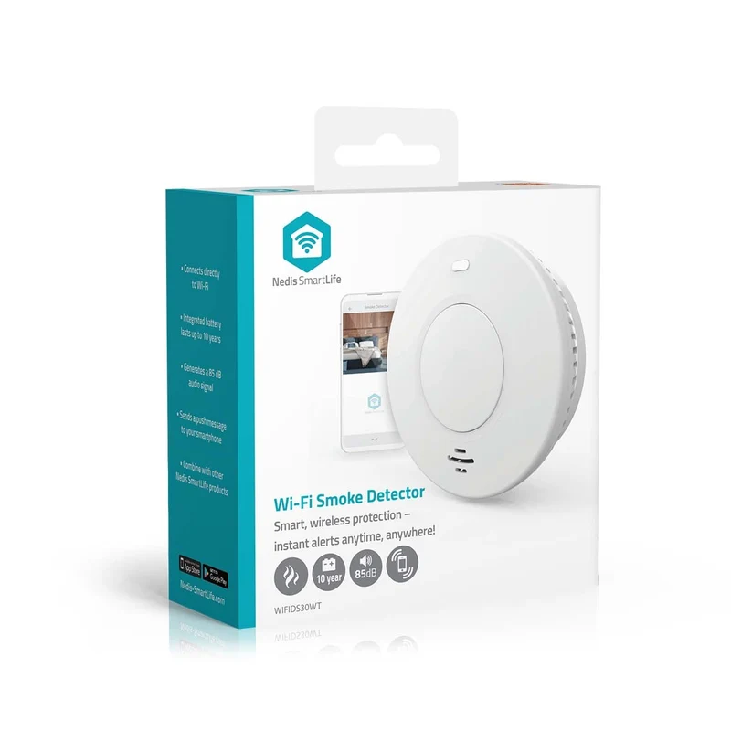 SmartLife Rookmelder Wi-Fi - Batterij Gevoed - Levenscyclus sensor: 10 Jaar