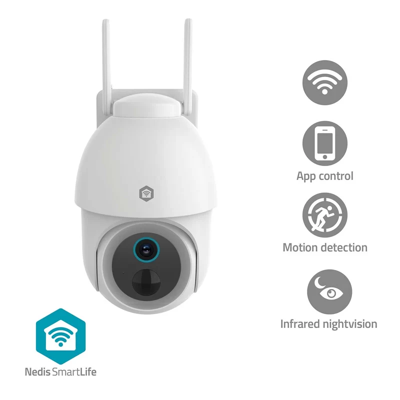 SmartLife Camera voor Buiten Spotlight - 3MP Full HD 1296p - Pan tilt
