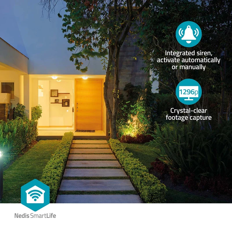 SmartLife Camera voor Buiten Spotlight - 3MP Full HD 1296p - Pan tilt
