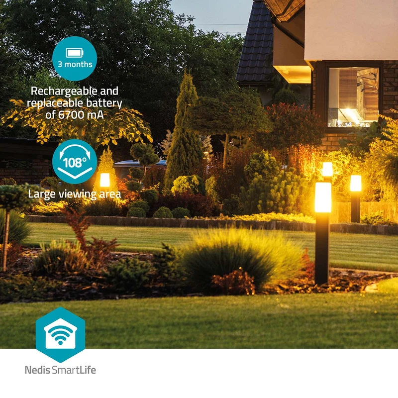 SmartLife Camera voor Buiten Spotlight - 3MP Full HD 1296p - Pan tilt