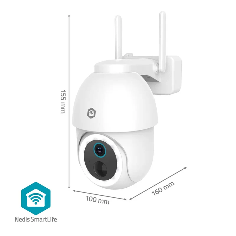 SmartLife Camera voor Buiten Spotlight - 3MP Full HD 1296p - Pan tilt