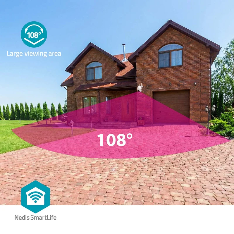 SmartLife Camera voor Buiten Spotlight - 3MP Full HD 1296p - Pan tilt