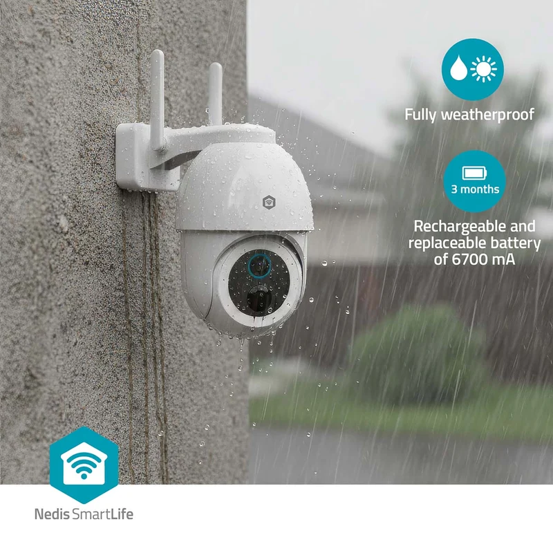 SmartLife Camera voor Buiten Spotlight - 3MP Full HD 1296p - Pan tilt
