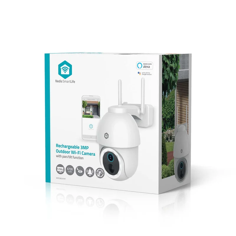SmartLife Camera voor Buiten Spotlight - 3MP Full HD 1296p - Pan tilt