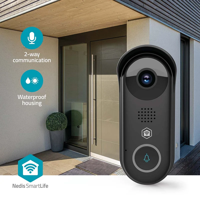 SmartLife Videodeurbel Transformator - Full HD 1080p - Cloud Opslag (optioneel) / microSD (niet inbegrepen) / Onvif
