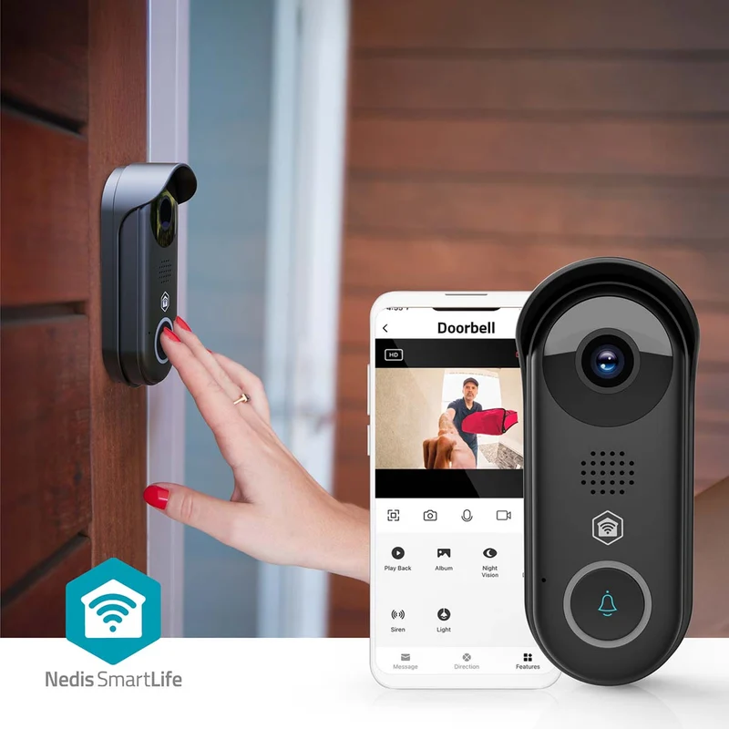 SmartLife Videodeurbel Transformator - Full HD 1080p - Cloud Opslag (optioneel) / microSD (niet inbegrepen) / Onvif