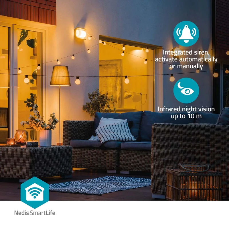 SmartLife Camera voor Buiten Spotlight - 3MP Full HD 1296p - IP65