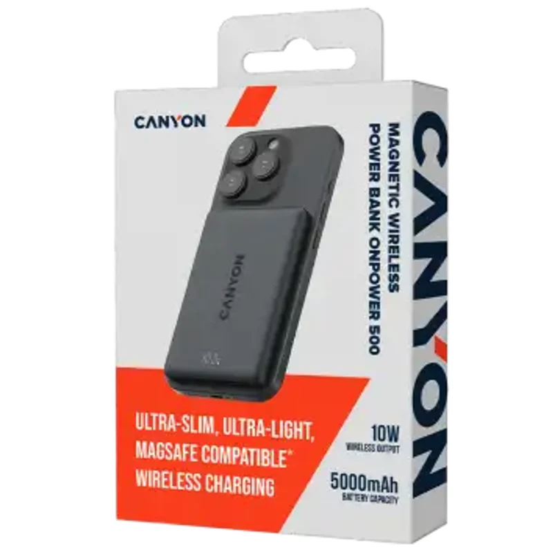 Canyon OnPower 500 5000mAh MagSafe, Sort