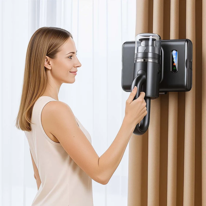 Nedis MCCD250GY - Stoomreiniger - Roterende Borstel - 500W - UV-C Licht Technologie - Matrasreiniger - Donkergrijs
