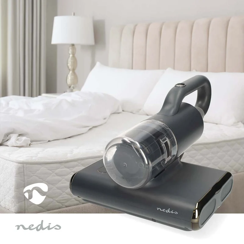 Nedis MCCD250GY - Stoomreiniger - Roterende Borstel - 500W - UV-C Licht Technologie - Matrasreiniger - Donkergrijs