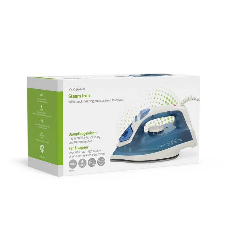Stoomstrijkijzer 2000W - 20 g/m - Stoomstoot