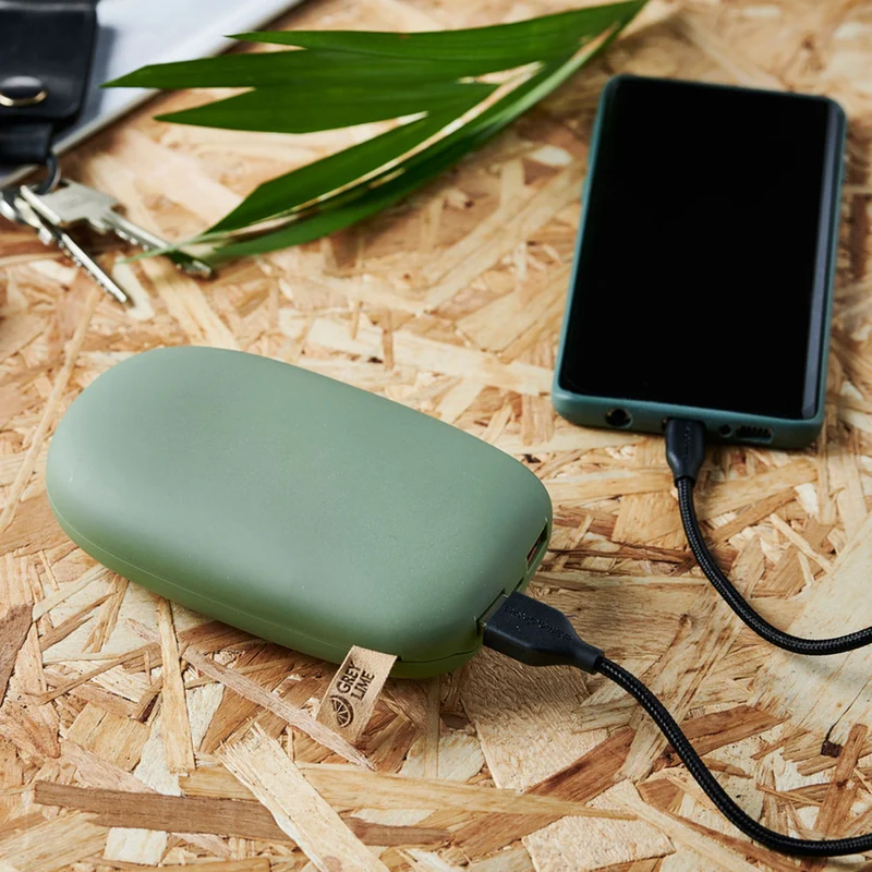 GreyLime Power Stone ll 10.400 mAh, USB-C PD og USB-A, Grøn