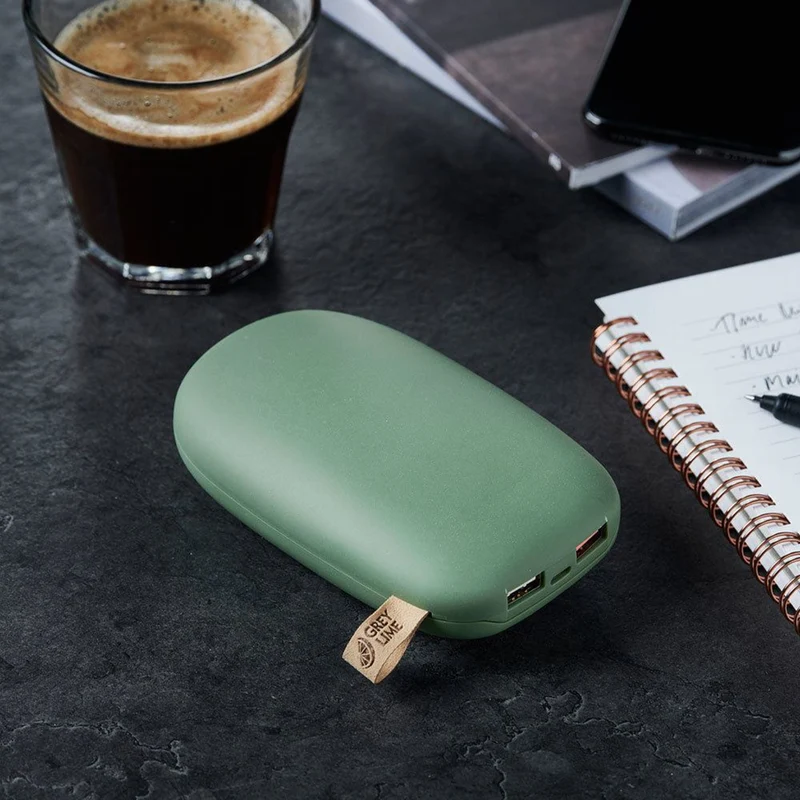 GreyLime Power Stone ll 10.400 mAh, USB-C PD og USB-A, Grøn