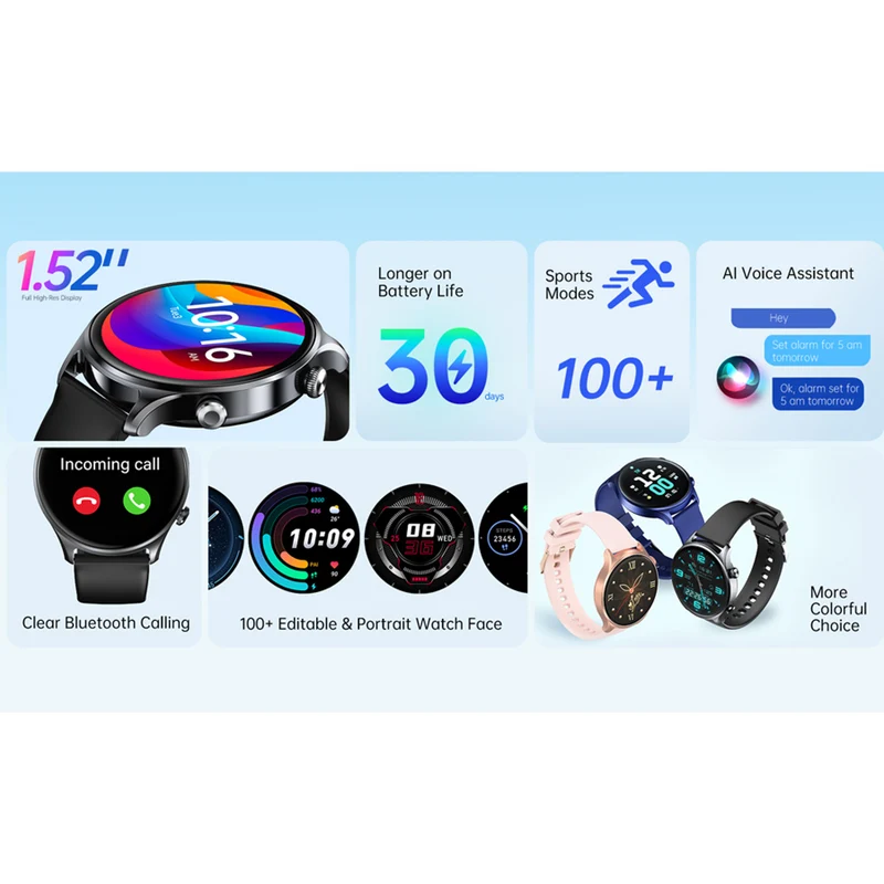 Riversong Motive 7C 1,52" Smartwatch, Rose Gold