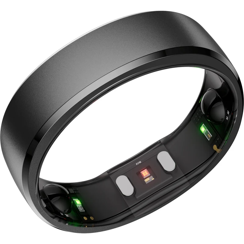 RingConn Gen 2 Smart Ring, Black, Size 9