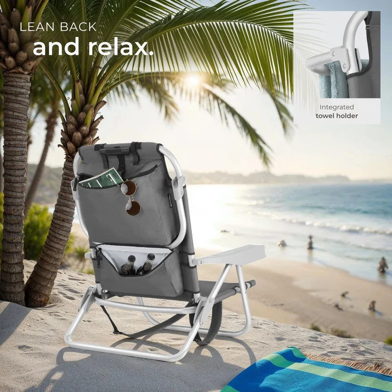 Tectake Coral Aluminum Foldable Beach Chair