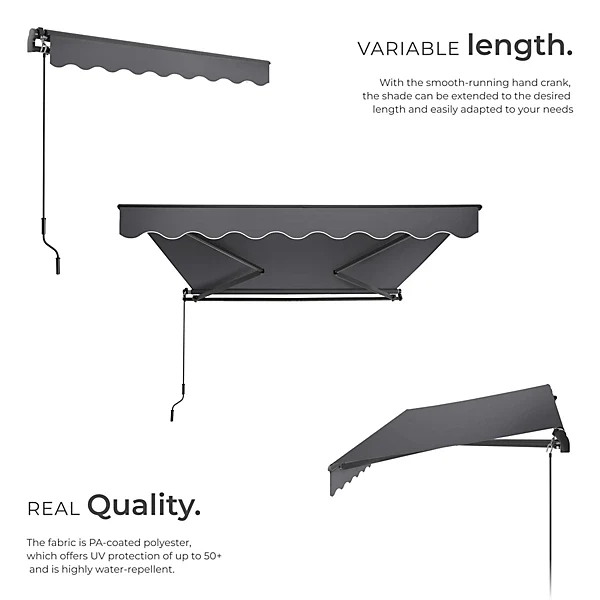 Retractable Awning Ornella 250 x 200 cm, Dark Grey