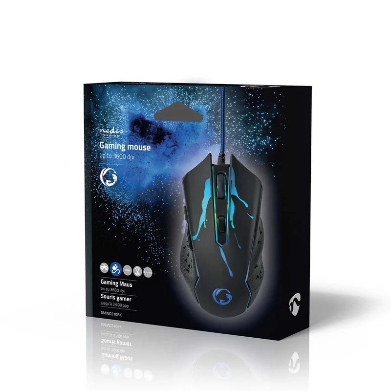 Gaming Muis Bedraad - 1200 / 1800 / 2400 / 3600 dpi - Instelbare DPI