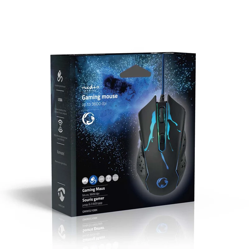 Gaming Muis Bedraad - 1200 / 1800 / 2400 / 3600 dpi - Instelbare DPI