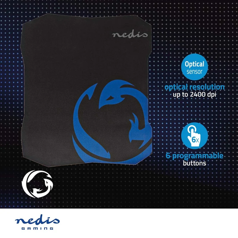 Gaming Muismat Microfiber / Rubberen - Zwart