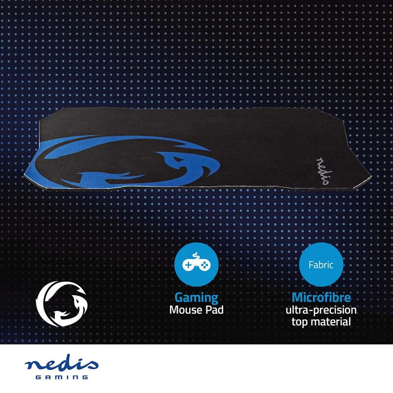 Gaming Muismat Microfiber / Rubberen - Zwart