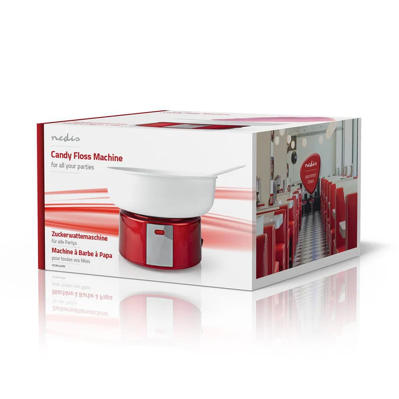 Suikerspinmachine 500W - Rood / Wit