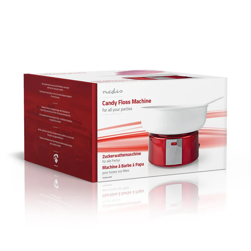Suikerspinmachine 500W - Rood / Wit