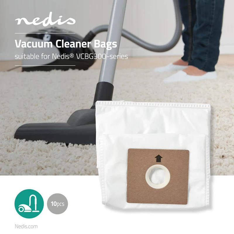 Stofzuigerzak 10 Stuks - Synthetisch - Meest verkocht voor: Nedis® VCBG300-Series