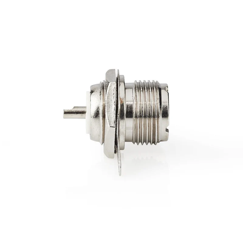 PL259-Connector Recht - Female - Vernikkeld