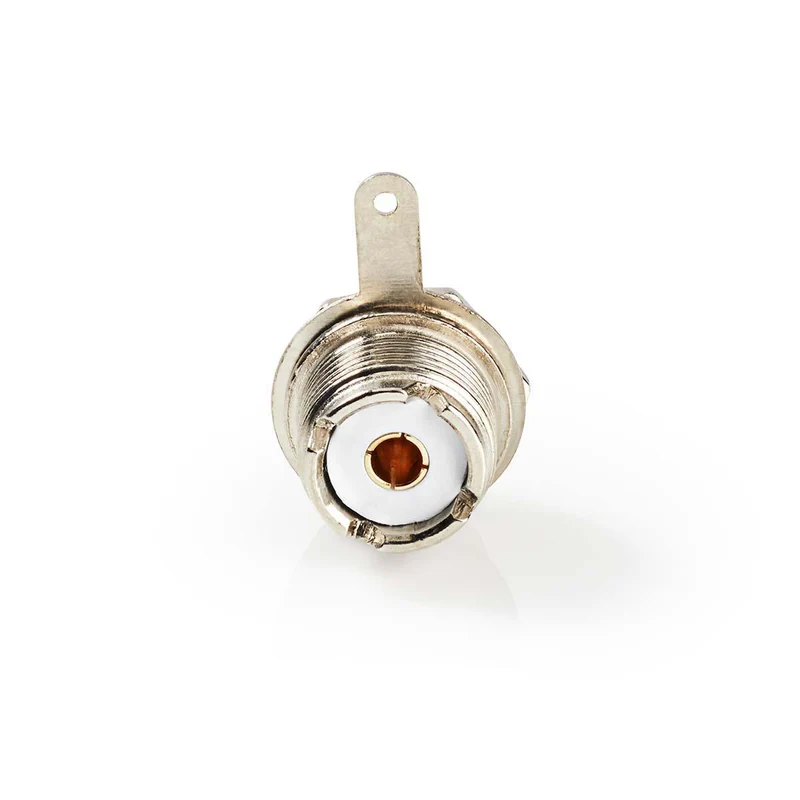 PL259-Connector Recht - Female - Vernikkeld