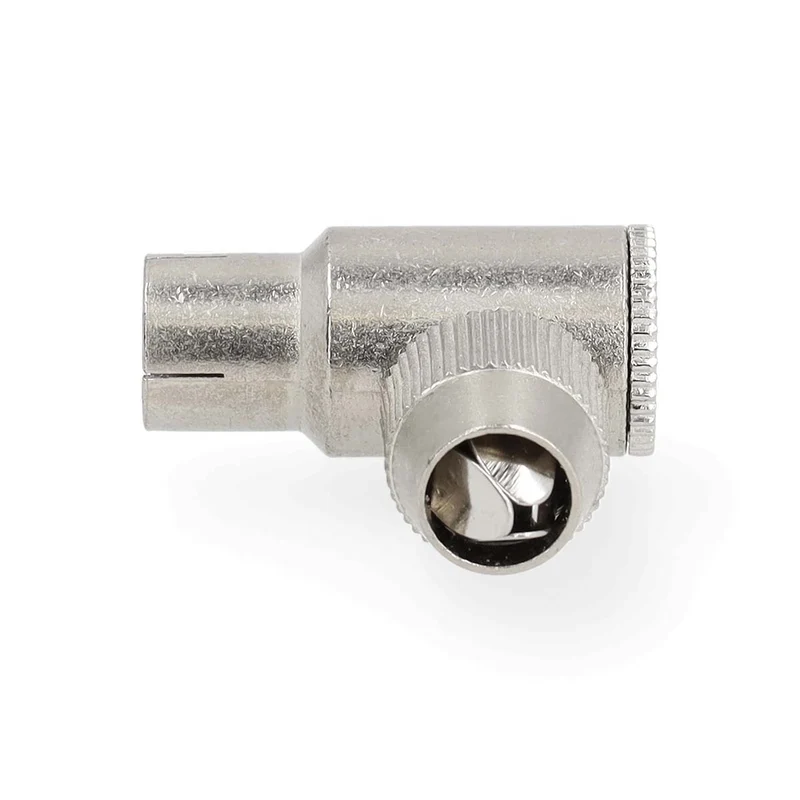 IEC (Coax) Connector Gehoekt - Female - Vernikkeld