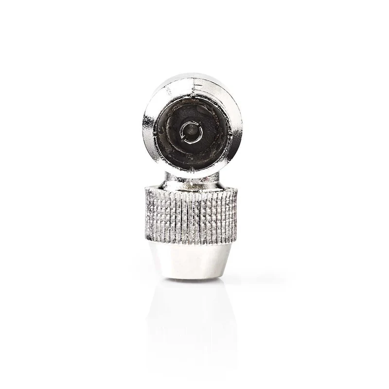 IEC (Coax) Connector Gehoekt - Female - Vernikkeld