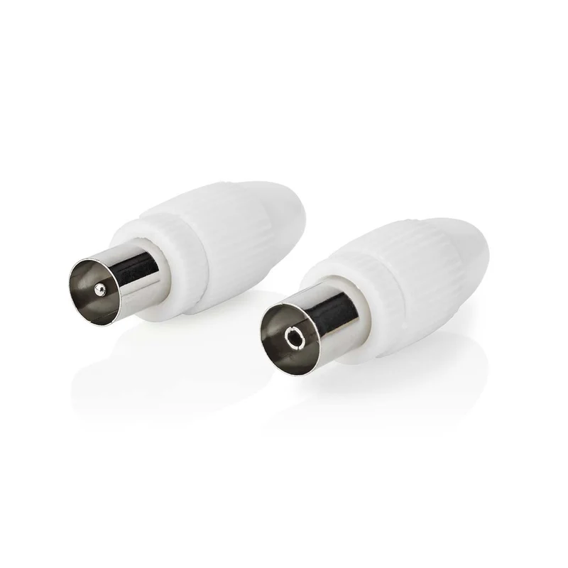 IEC (Coax) Connector Recht - Female / Male - Vernikkeld