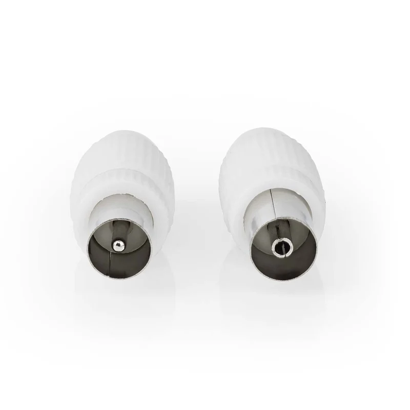 IEC (Coax) Connector Recht - Female / Male - Vernikkeld