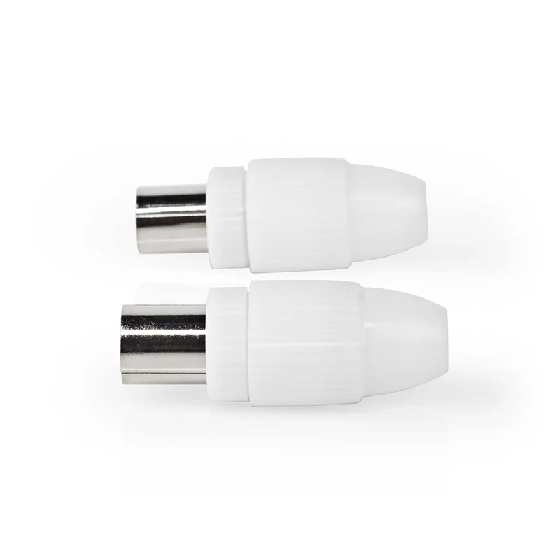 IEC (Coax) Connector Recht - Female / Male - Vernikkeld