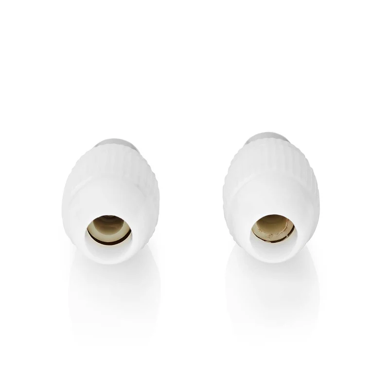 IEC (Coax) Connector Recht - Female / Male - Vernikkeld